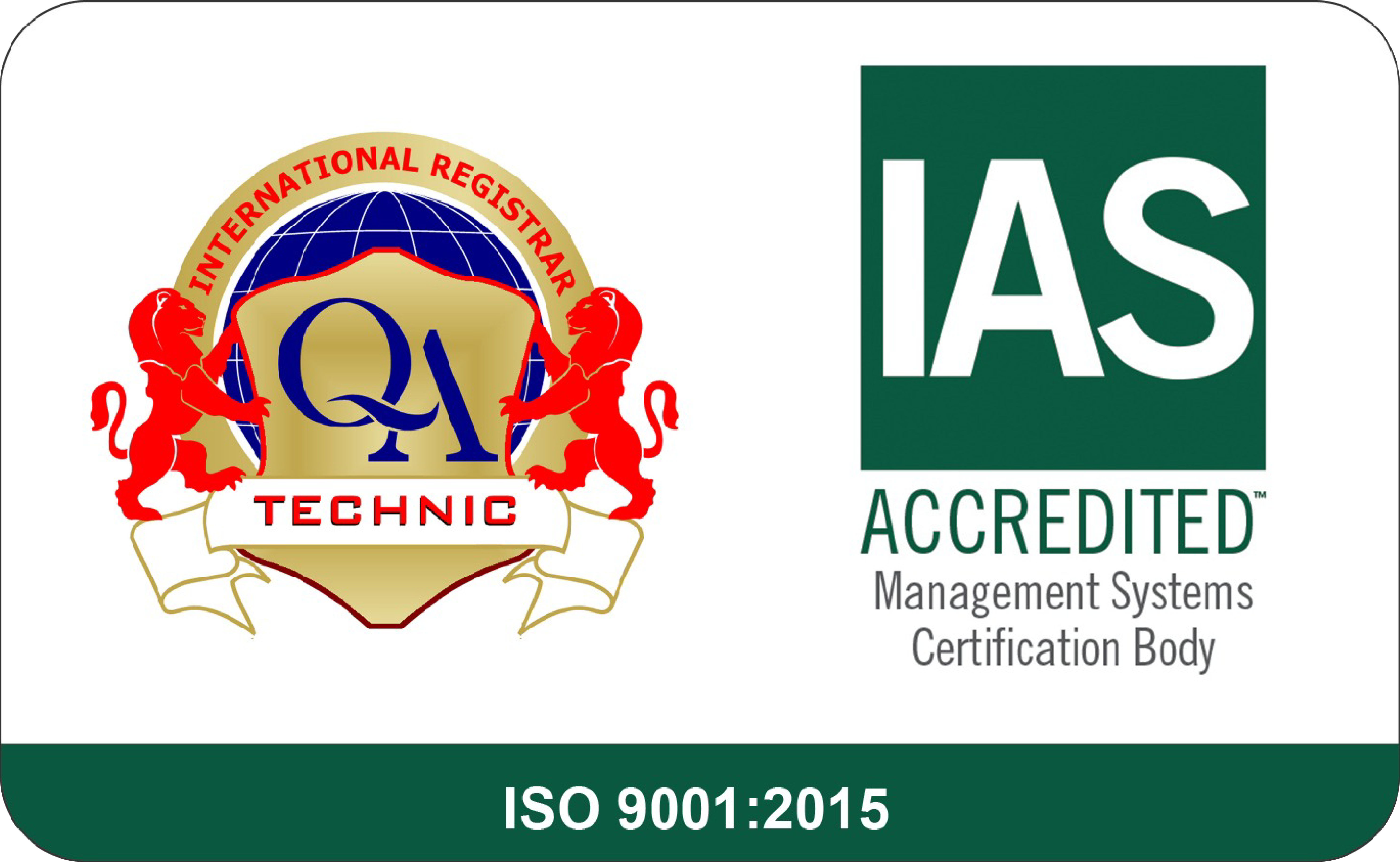 ISO 9001:2015 certified